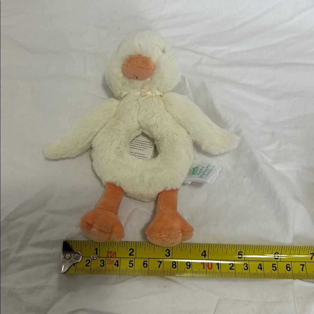 Jellycat Baby Bashful Duckling Ring Rattle - Picture 9 of 10